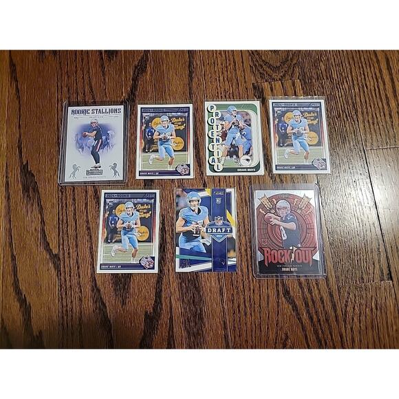 2024 Drake Maye Rookie Card Lot (7) Cards New England Patriots Football - Picture 9 of 10